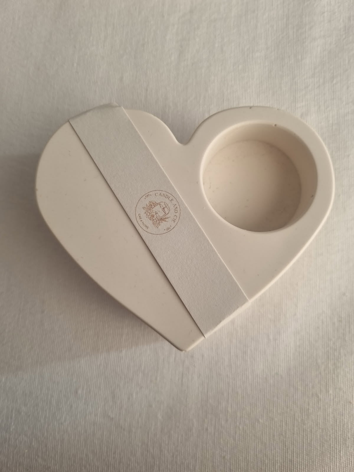 Bougeoir coeur - chauffe plat