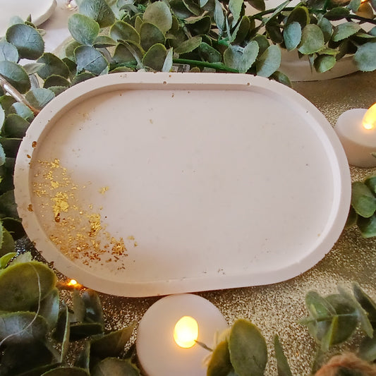Vide poche oval en Jesmonite