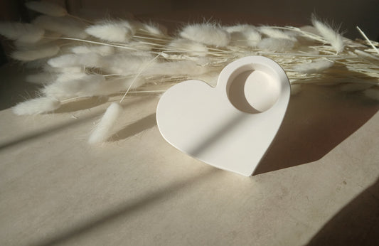 Bougeoir coeur - chauffe plat